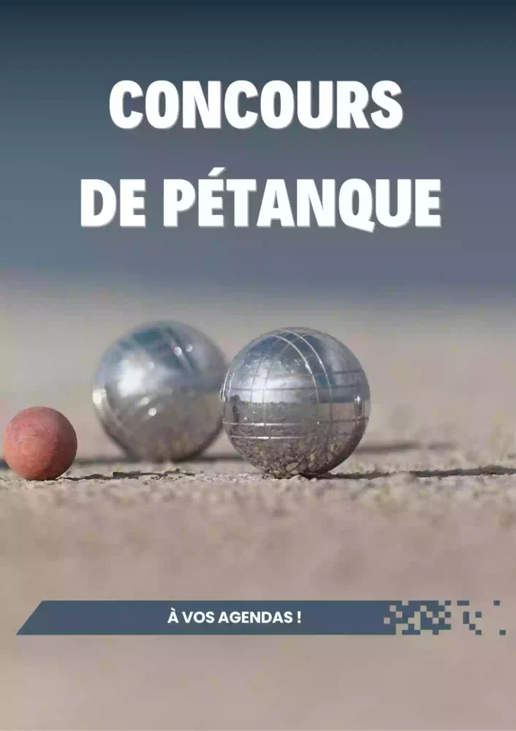 Dates des prochains concours de pétanque : Mars avril et début mai